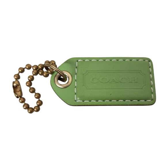 Large Coach Purse Tag Green 2-5/8"x11/4" - Picture 1 of 2